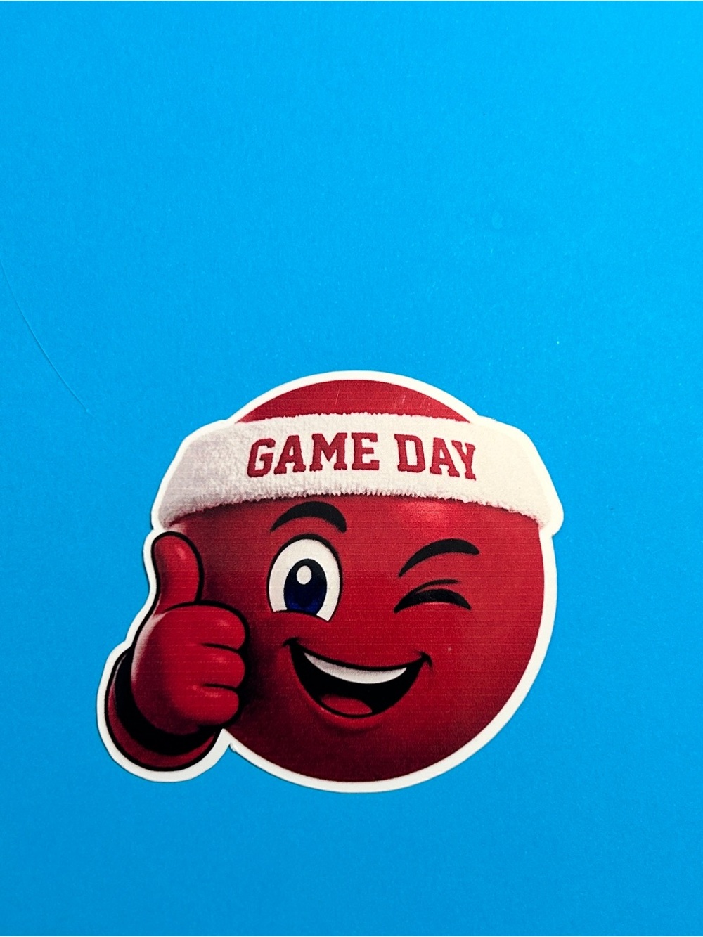 Game Day Red Emoji Sticker 5pc - Fun Home Games Accessory